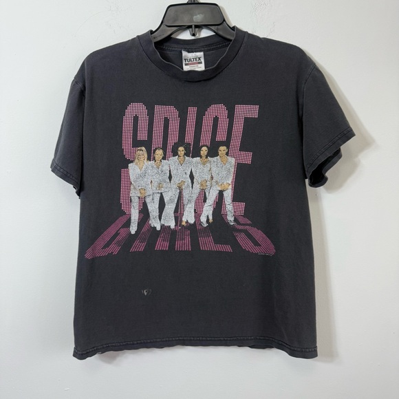 VTG 1998 Spice Girls Spiceworld Tour Concert T-Shirt Med Tultex Tag 90s Band Tee